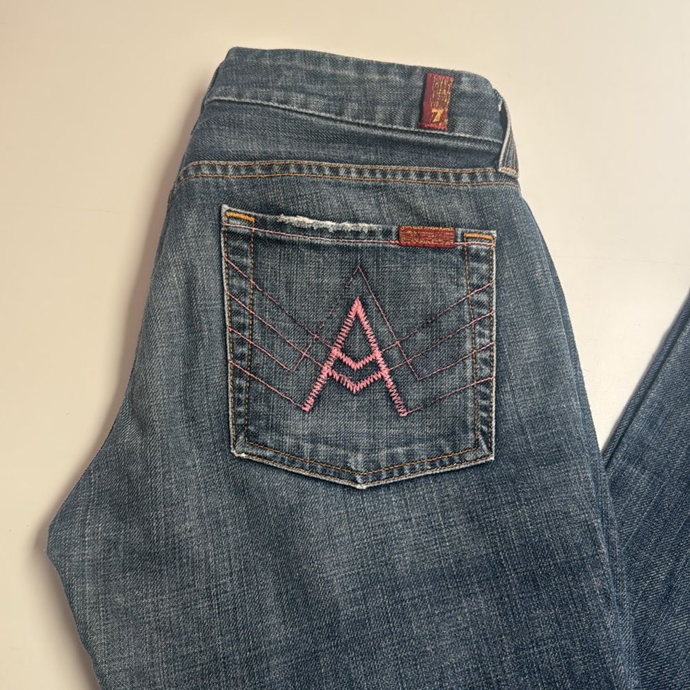 7 For All Mankind “A” Pocket Flare Denim Jeans - Picture 2 of 10